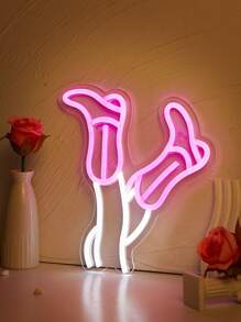 1入組女性靴子led霓虹燈招牌,霓虹牌牌招牌掛牆和桌面裝飾,usb供電霓虹燈招牌可供臥室、兒童房、酒吧、婚禮派對等多種場合裝飾 - 白色 - 查看 4
