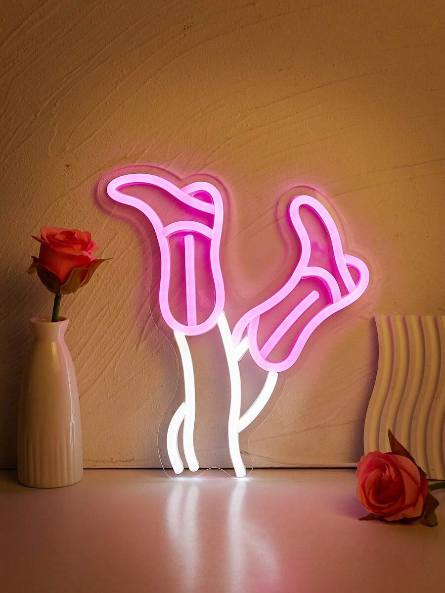 1入組女性靴子led霓虹燈招牌,霓虹牌牌招牌掛牆和桌面裝飾,usb供電霓虹燈招牌可供臥室、兒童房、酒吧、婚禮派對等多種場合裝飾 - 白色 - 查看 1