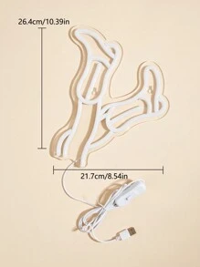 1入組女性靴子led霓虹燈招牌,霓虹牌牌招牌掛牆和桌面裝飾,usb供電霓虹燈招牌可供臥室、兒童房、酒吧、婚禮派對等多種場合裝飾 - 白色 - 查看 3