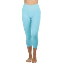 ToBeInStyle Women's Colorful Elastic Capri Length Leggings - 高腰 - 水色 - 查看 4