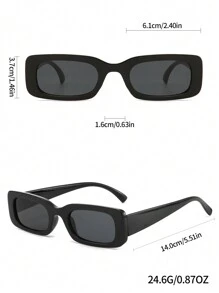 3pcs Plastic Geometric Frame Decorative Eyeglasses, Casual Fashion Eyewear Accessories For Women, Suitable For Beach, Vacation, Outdoor Travel - Multicolor - View 5