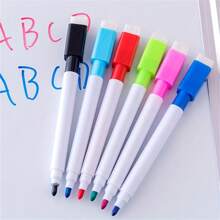 8/16-Color Bag Washable Color Core Black Core Whiteboard Pen With Brush Water-Based Erasable Pen,Back To School