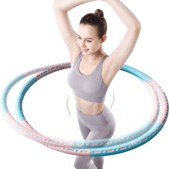 1pc 6 Sections Exercise Hoop, Removable & Weighted, Stainless Steel Exercise Hoop Exercise Equipment For Slimming And Fat Burning, Gym, Pilates, Yoga