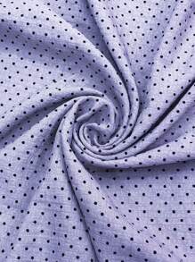 6pcs Purple Floral Patterned Fabric For Doll Clothes Diy Making - Purple - View 8