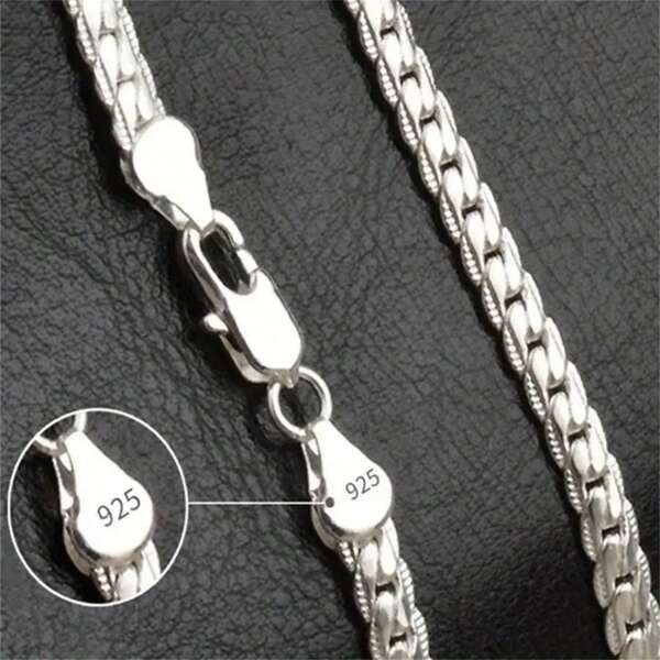 1 pieza Cadena lateral con baño electrolítico de metal precioso, collar, pulsera, collar de moda para hombre, pulsera, regalo de joyería