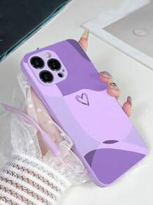 1 Stück lila TPU Lanyard stoßfeste Handyhülle und 1 Stück lila TPU Herzmuster Schutzhülle kompatibel mit Galaxy A51 4G, Galaxy A52, A52s 5G, Galaxy S23 Ultra, Galaxy A13 4G, Galaxy A12, Galaxy S22 Ultra, OPPO A54, Galaxy A54, Galaxy A04E, Galaxy A05S, Galaxy A34, Galaxy S24 Ultra 5G, Redmi Note 13, Galaxy A14, Galaxy A32 4G - Interessante Handyhüllen mit Lanyard