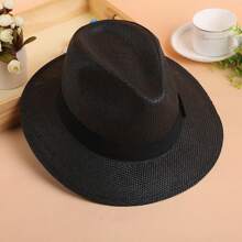 Chapeau de soleil large pour hommes, chapeau de plage d'été, protection solaire, chapeau de cowboy style européen et américain