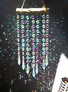 1pc Fantasy Crystal Wind Chime Hanger Raam Kamer Fantasy Regenboog Ornament Muurdecoratie Zonneschijnvanger Cadeau, Woondecoratie, Kamerdecoratie, Muurdecoratie