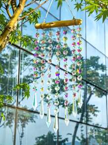1pc Fantasy Crystal Wind Chime Hanger Raam Kamer Fantasy Regenboog Ornament Muurdecoratie Zonneschijnvanger Cadeau, Woondecoratie, Kamerdecoratie, Muurdecoratie