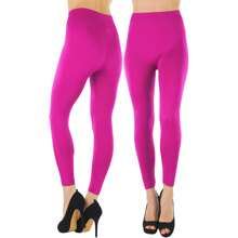 ToBeInStyle Women's Colorful Elastic Capri Length Leggings - 27" 高腰-粉紅色莓果 - 查看 1