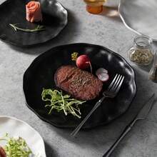 Plato De Cerámica De Lujo, Ensaladera De Verduras Simple, Tazón De Sopa Grande, Bandeja De Comida Para Restaurante/hotel - Negro - Ver 17