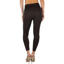 ToBeInStyle Women's Colorful Elastic Capri Length Leggings - 27" 高腰 - 棕色 - 查看 2