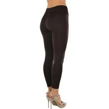 ToBeInStyle Women's Colorful Elastic Capri Length Leggings - 27" 高腰 - 棕色 - 查看 5