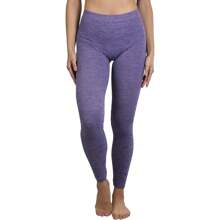 ToBeInStyle Women's Colorful Elastic Full Length Leggings - Heathered - Purple - View 1