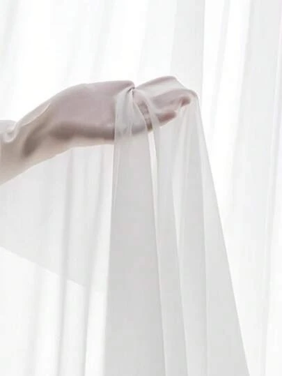 1 件装客厅卧室阳台窗帘，防刮防猫薄纱半透明防尘窗纱