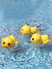 2 piezas Juguete de agua a cuerda con patitos de dibujos animados para baño, juguetes de agua para niños, juguetes de bebé, juguetes para la ducha, juguete de pato para bebé