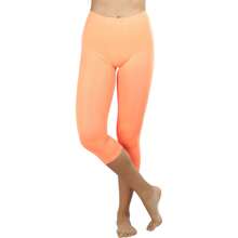 ToBeInStyle Women's Colorful Elastic Capri Length Leggings - High-waisted - Neon Orange - View 5