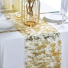 Gold Foil Khăn trải bàn Đối với Đồ trang trí , Thích hợp Cho đám cưới , Cô dâu Gương sen , Tắm em bé Và Tiệc sinh nhật - Vàng - Xem 1