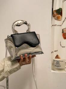 Bolso De Mano Para Mujeres De Moda - Negro - Ver 6