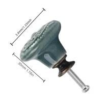 15pcs Drawer Knob, Cabinet Knob Pull Handle, Porcelain Ceramic Kitchen Cabinet Handle, Cabinet Bathroom Door Handle, Furniture Hardware, Dark Green - Blue - View 7