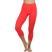 ToBeInStyle Women's Colorful Elastic Capri Length Leggings - 高腰-火紅 - 查看 1