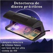Lámpara De Luz Uv Detectora Billetes Falsos - Negro - Ver 4