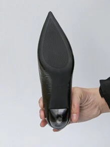 2024年新款尖头细高跟鞋，大码上班舒适，百搭黑色高跟鞋，优雅性感低帮女鞋