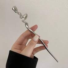 1 Stück einfache Haarspange für Dutt, Y2K Punk Metall Haarnadel, chinesische Haarclips Haarschmuck für Frauen
