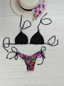 Women Bikini Sets - 黑色 - 查看 2