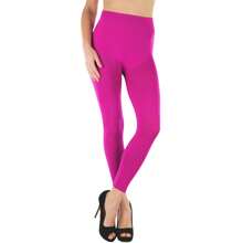 ToBeInStyle Women's Colorful Elastic Capri Length Leggings - 27" 高腰-粉紅色莓果 - 查看 4