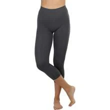 ToBeInStyle Women's Colorful Elastic Capri Length Leggings - 高腰 - 炭灰色 - 查看 5