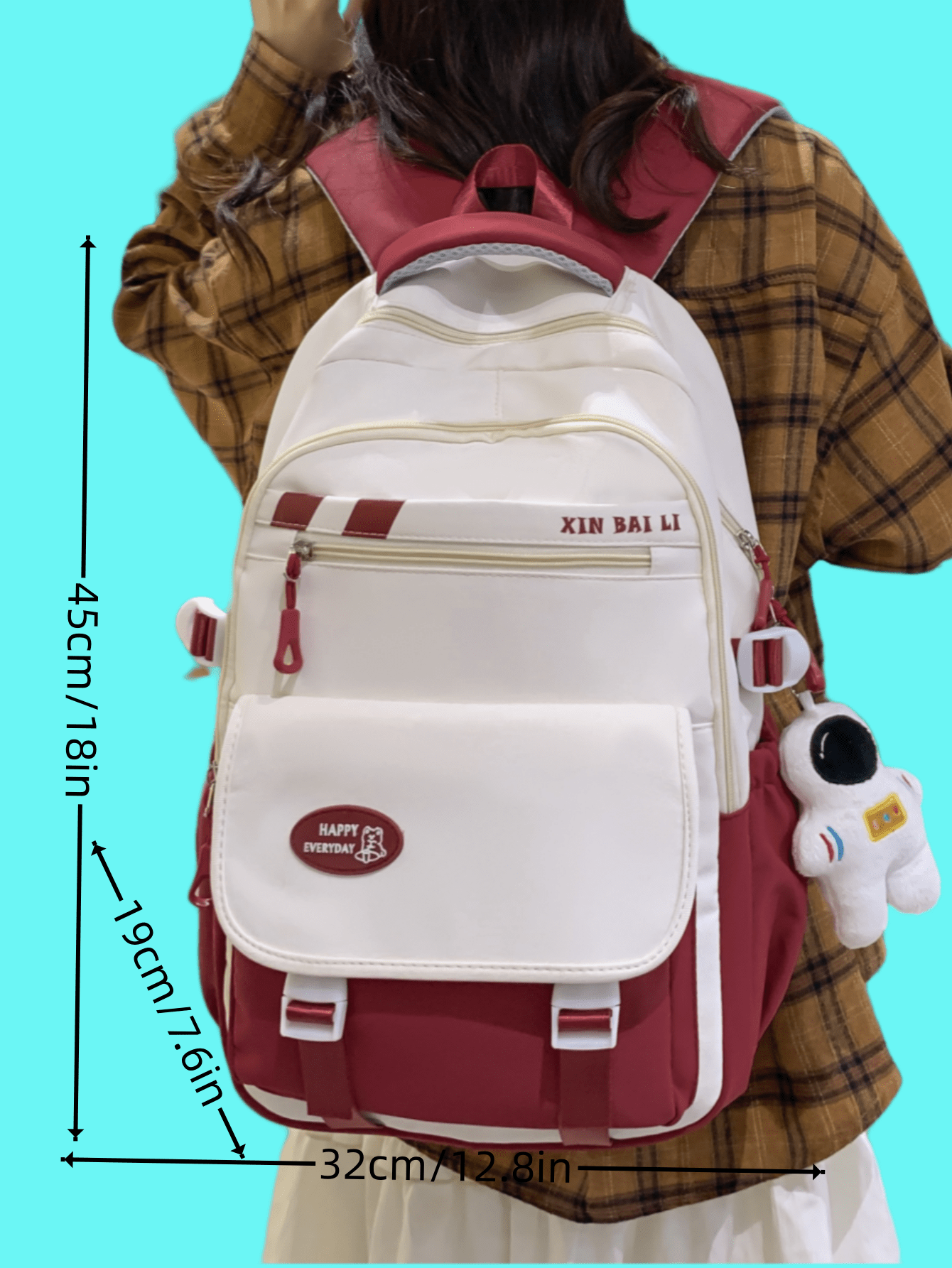 Sac À Dos Tendance Pour Femmes Avec Pendentif, Style De Collège Pour Étudiantes, Mode Ins, Grand