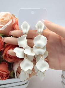 1pair Polyresin Leaf Shaped Dangle Earrings - Leaf Earrings - View 28