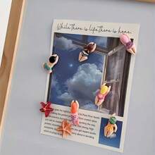 6pcs Cartoon Decorative Refrigerator Magnets, Cute Personalized Fridge Magnet For Kitchen, Office Whiteboard, Dishwasher Decoration, Home Decor Best Gifts Birthday Graduation
