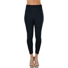 ToBeInStyle Women's Colorful Elastic Capri Length Leggings - 27" 高腰 - 黑色 - 查看 7