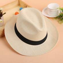 Chapeau de soleil large pour hommes, chapeau de plage d'été, protection solaire, chapeau de cowboy style européen et américain