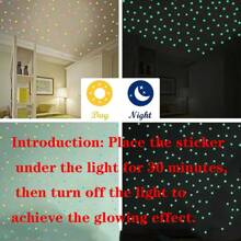 100 Piezas De Estrellas Luminosas En La Oscuridad, Pegatinas Fluorescentes De Estrellas De Pared Y Techo (color Aleatorio), Haz Que Las Habitaciones Brillen Como El Cielo Nocturno, Decoraciones Para El Dormitorio, Decoración Del Hogar - Multicolor - Ver 3