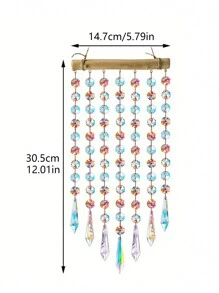 1pc Fantasy Crystal Wind Chime Hanger Raam Kamer Fantasy Regenboog Ornament Muurdecoratie Zonneschijnvanger Cadeau, Woondecoratie, Kamerdecoratie, Muurdecoratie