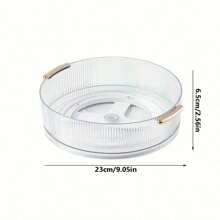 1 pieza Bandeja giratoria de almacenamiento de 360°, caja de almacenamiento de estilo de lujo ligero, perfecta para organizar cosméticos, cuidado de la piel, joyas, especias de cocina, regalo para el Día de San Valentín, vuelta al colegio