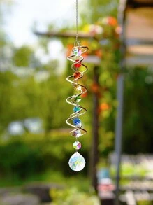 1 quả cầu xoay 3D hình cầu vồng có đuôi xoắn ốc, chuông gió, đồ trang trí treo ổn định (Tổng chiều dài: 45cm/17,72in) - Nhiều màu - Xem 6