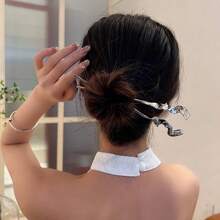 1 Stück einfache Haarspange für Dutt, Y2K Punk Metall Haarnadel, chinesische Haarclips Haarschmuck für Frauen