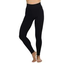 ToBeInStyle Women's Colorful Elastic Full Length Leggings - Peace Print - Black - View 3
