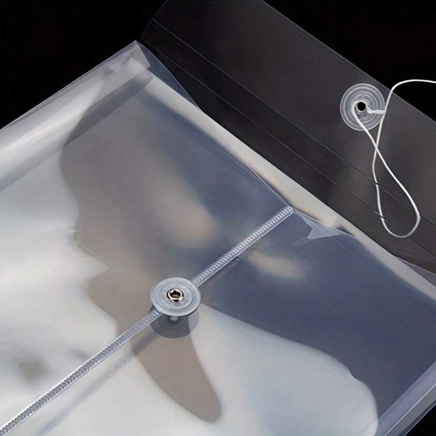 20packs Plastic Envelopes With String Closure, SuperThick A4 Size