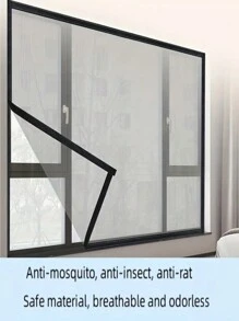 1 Set Window Screen Mesh, Self-Installed Window Screen, With Hook & Loop Tape, Self-Adhesive Anti-Mosquito And Insect-Resistant Window Screen, Sliding Window Invisible Screen Mesh