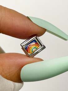 1 chiếc Vòng tay cặp đôi thời trang hàng đầu dành cho ngày lễ tình nhân năm 2025 Bướm & Gấu DIY dạng mô-đun bôi trơn, Phụ kiện làm đồ trang sức bằng thép không gỉ, Thích hợp làm quà tặng ngày lễ, tiệc tùng, phụ kiện trang phục hàng ngày - Bạc - Xem 108