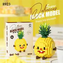 Juguetes de bloques de construcción de comida adorables, manualidades DIY, regalo ideal para amigos, cumpleaños, arte de escritorio, ¡obra de arte increíble! Regalo de vuelta a la escuela / nueva escuela, decoración de habitación, regalos navideños Bloques de color Bloques de color