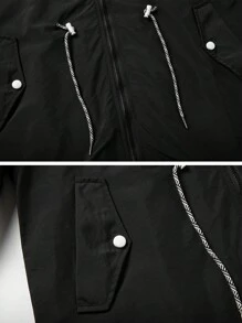 YOMEGO Veste zippée à capuche résistante à la mode avec cordons de serrage pour femmes et filles au printemps, en été et en automne pour les voyages en extérieur, le camping, les fêtes, les fiançailles, style mi-long, super légère