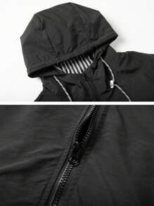 YOMEGO Veste zippée à capuche résistante à la mode avec cordons de serrage pour femmes et filles au printemps, en été et en automne pour les voyages en extérieur, le camping, les fêtes, les fiançailles, style mi-long, super légère