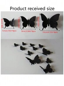 12 pièces Stickers muraux de miroir 3D en forme de papillon, Décalcomanies murales de papillons amovibles DIY Décoration murale Fête Mariage Décoration pour la maison, Stickers, Décalcomanie murale, Décalcomanie en vinyle pour la décoration de la maison, Articles de décoration de printemps pour rafraîchir votre maison, Stickers de décoration de cadre