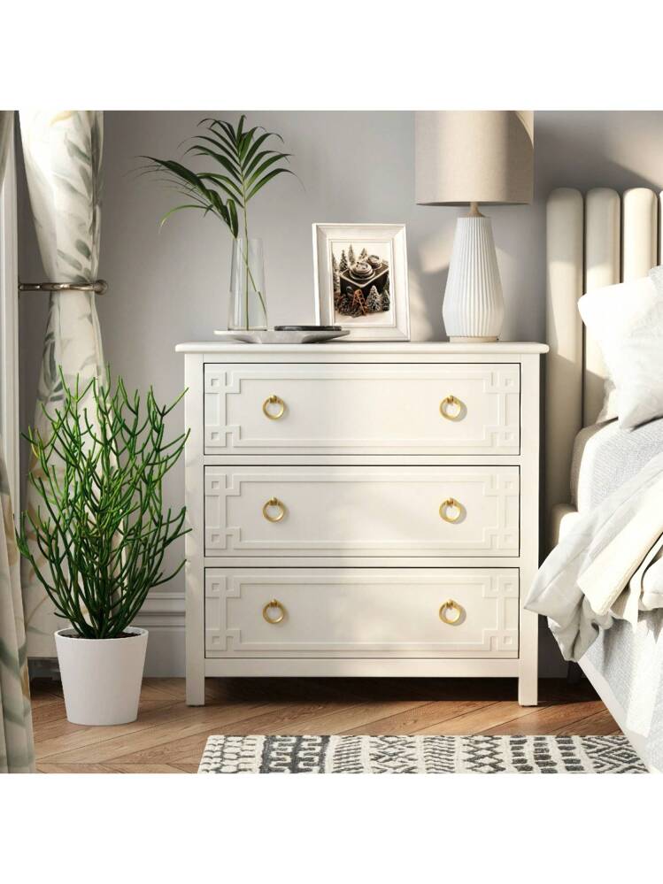 3-DRW Chest White アシュレイ家具　アメリカ COZAYH Farmhouse Fully-Assembled 3-Drawer Dresser Chest Cabinet